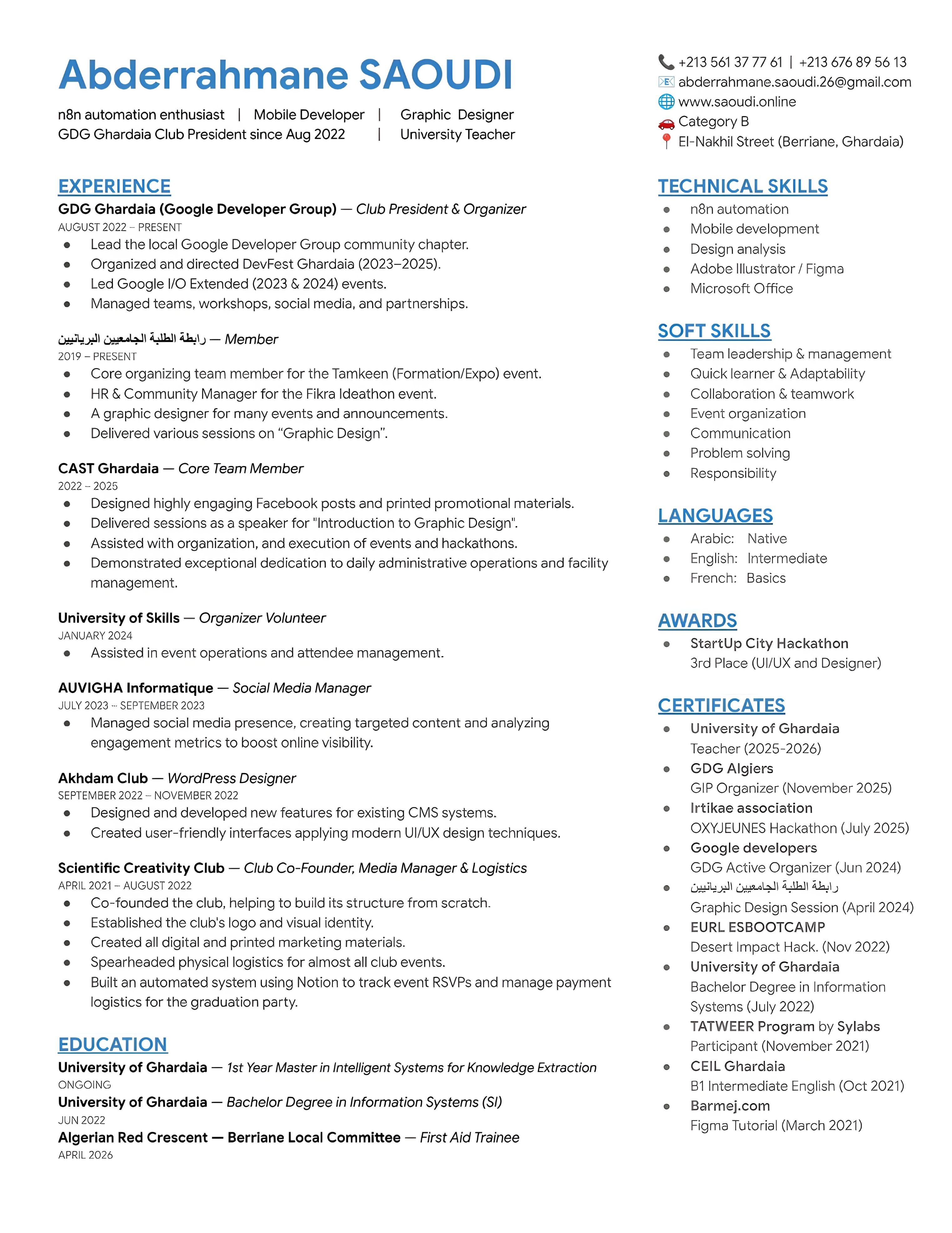 Resume preview